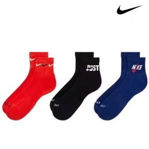 🆕 Men Nike 3-Pack Everyday Plush Cushion Ankle Socks